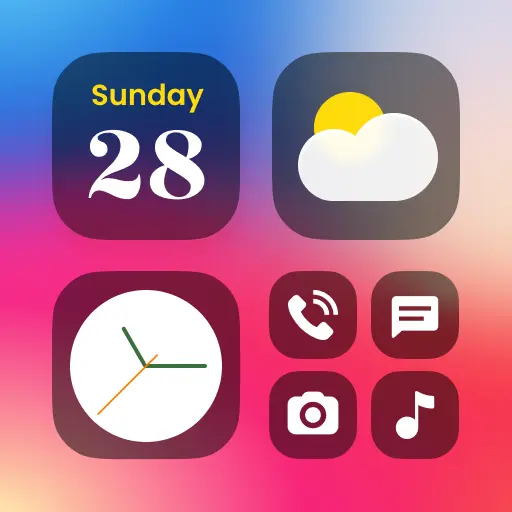 Color Widgets, Theme: iWidgets icon