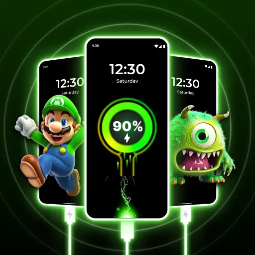 3D Battery Charging Animation icon