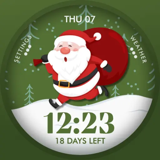 Christmas countdown watch face icon