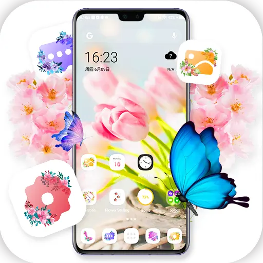 Flower Launcher, beauty themes icon