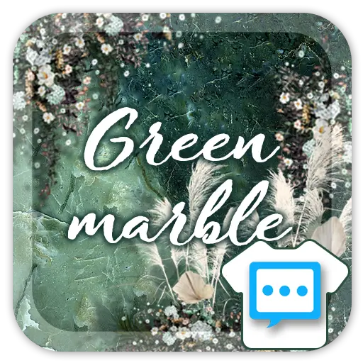 Next SMS Green marble skin icon