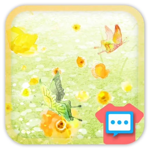 Green spring skin for Next SMS icon