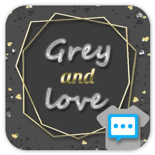 Grey love skin for Next SMS icon