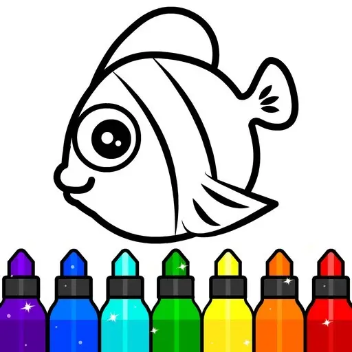 Fish Aquarium Coloring Games icon