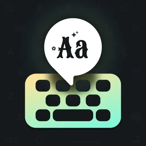 Keyboard Themes Fonts & Social icon