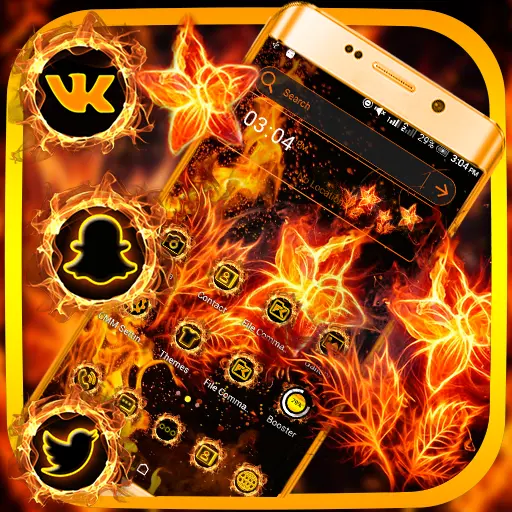 Fire Flower Launcher Theme icon