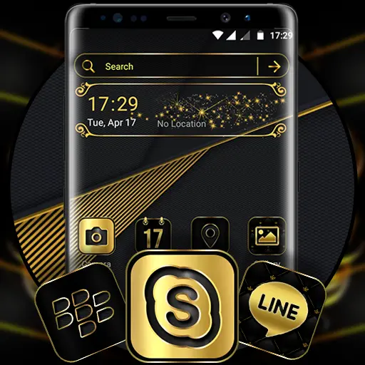 Gold Black Launcher Theme icon