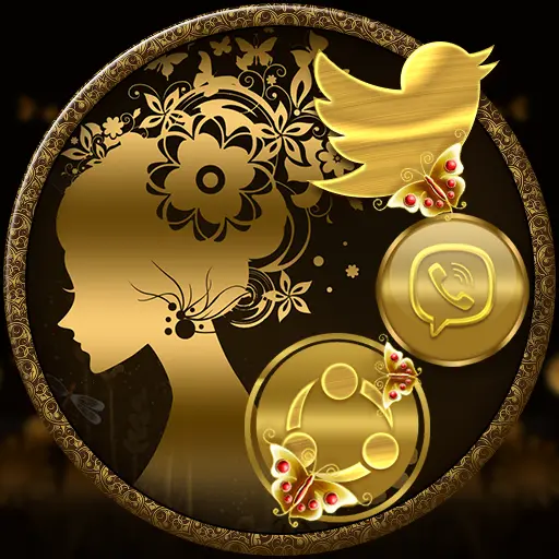 Gold Butterfly Girl Theme icon