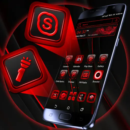 Red Black Launcher Theme icon