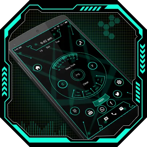 Futuristic Launcher 3 -AppLock icon