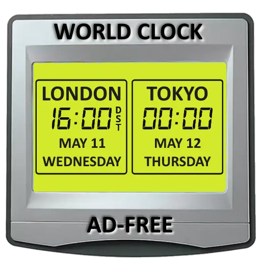 World Clock Dual Digital Clock icon