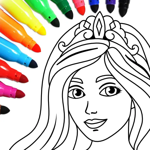 Princess Coloring Game icon