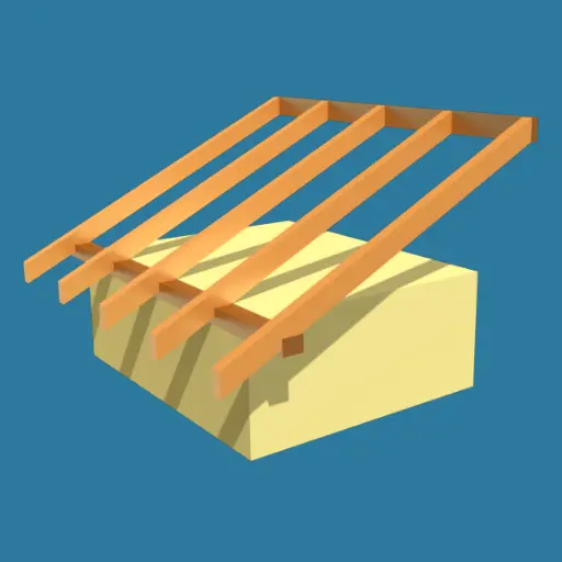 Rafter estimator for roofing icon