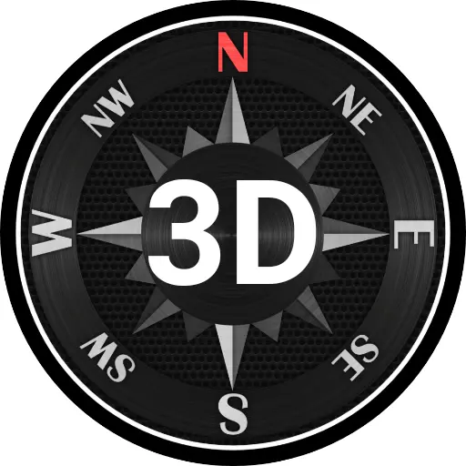 Compass Steel 3D icon