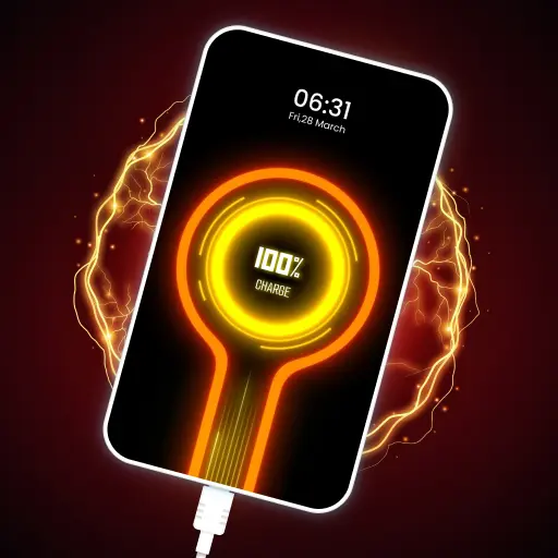 Battery Charging Animation 3D icon