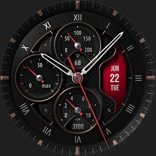 S4U Monterey analog watch face icon