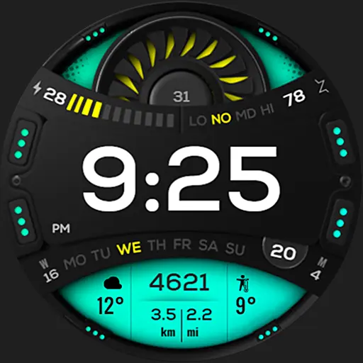 S4U Tempest digital watch face icon