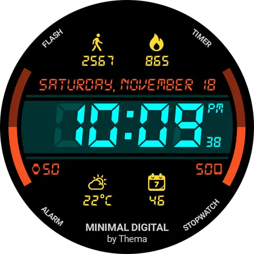 Minimal Digital Watch Face icon