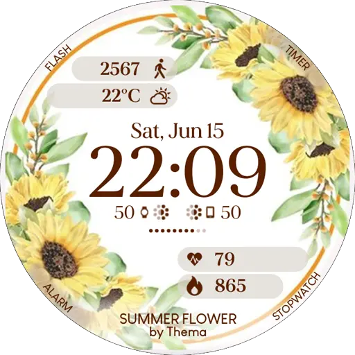 Summer Flower Watch Face icon