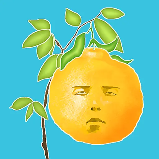 Tree of face fruit icon